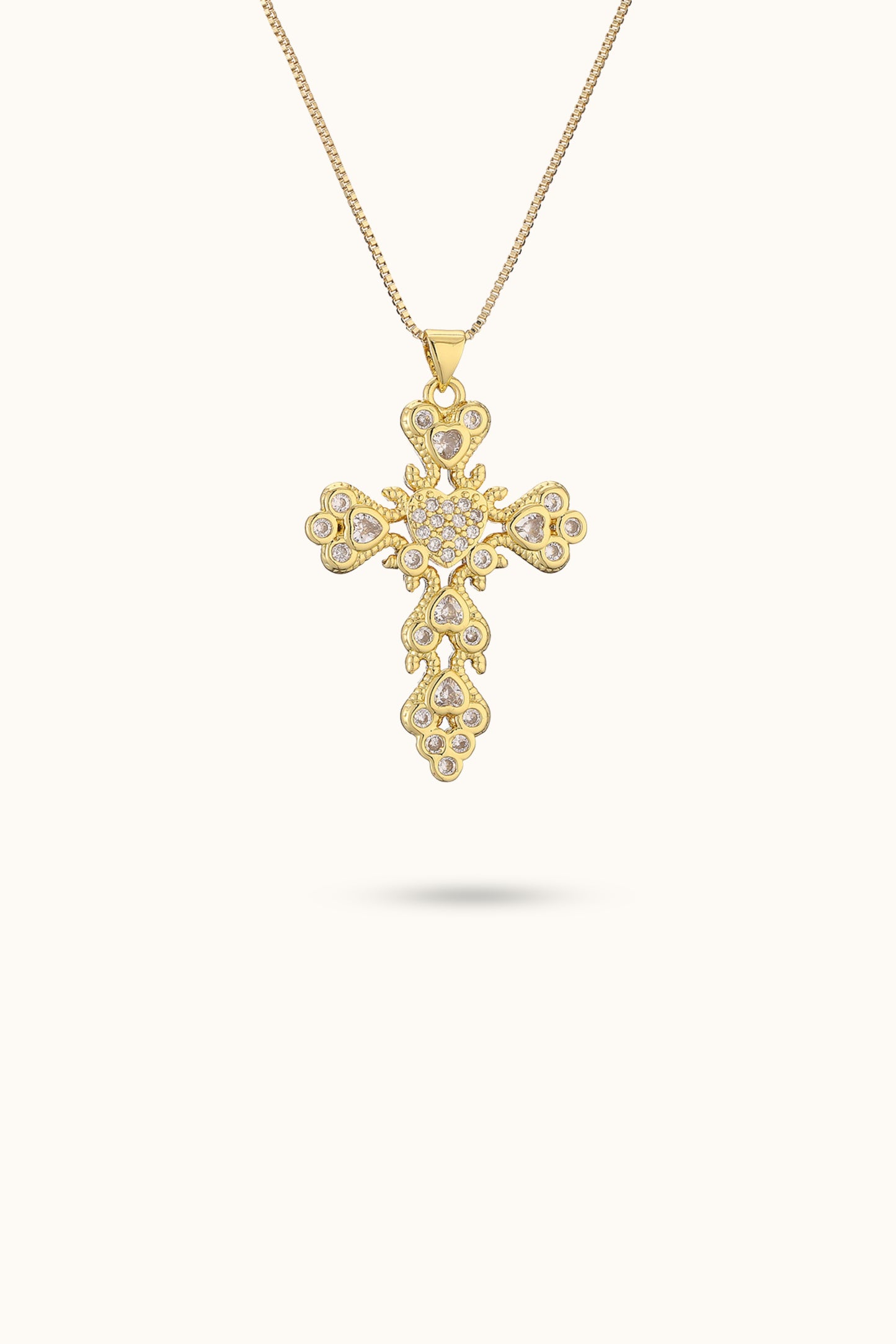 Colored Diamond Fancy Cross Pendant Necklace