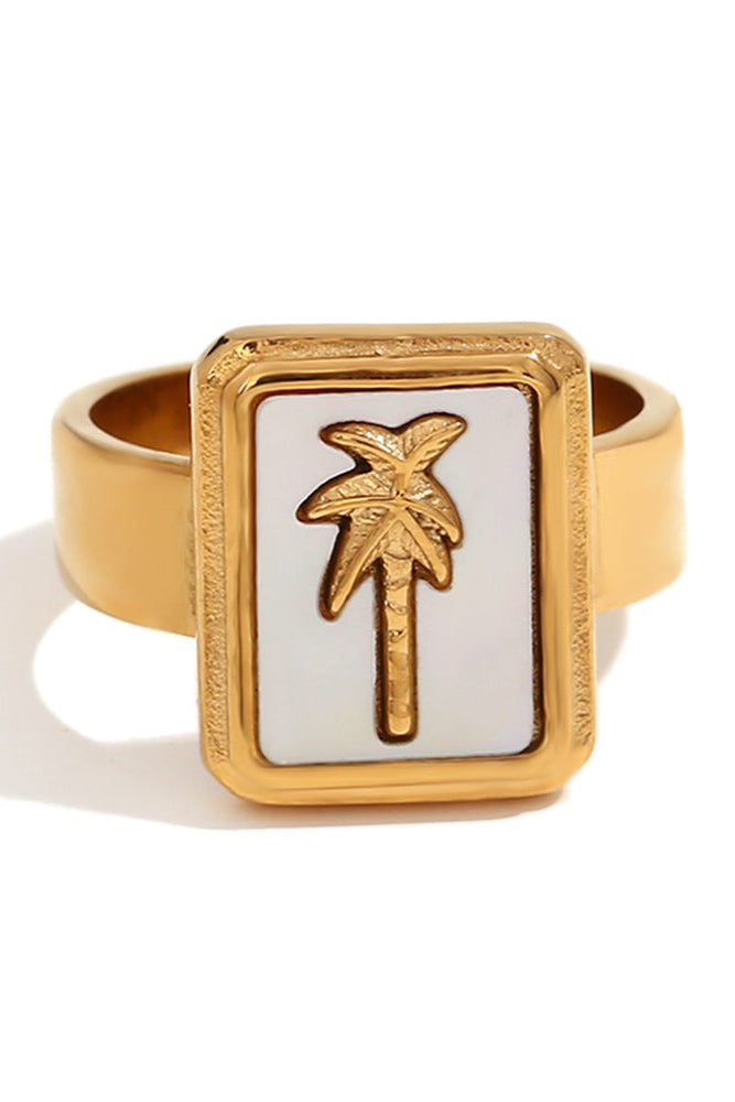 Colorful Coconut Tree Square Ring