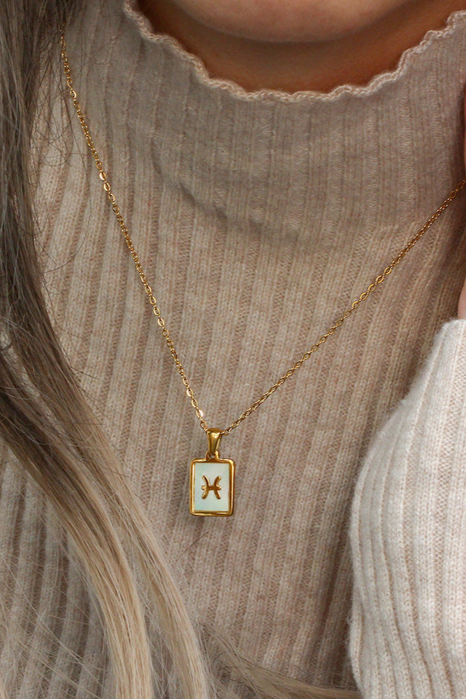 Constellation shell pendant necklace