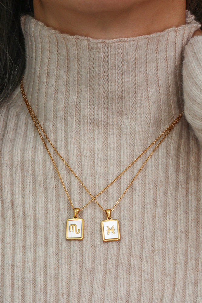 Constellation shell pendant necklace