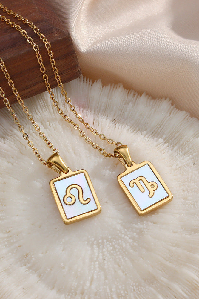 Constellation shell pendant necklace