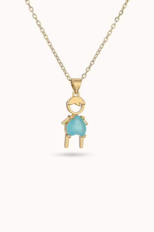 Couple's Cubic Zirconia Pendant Necklace