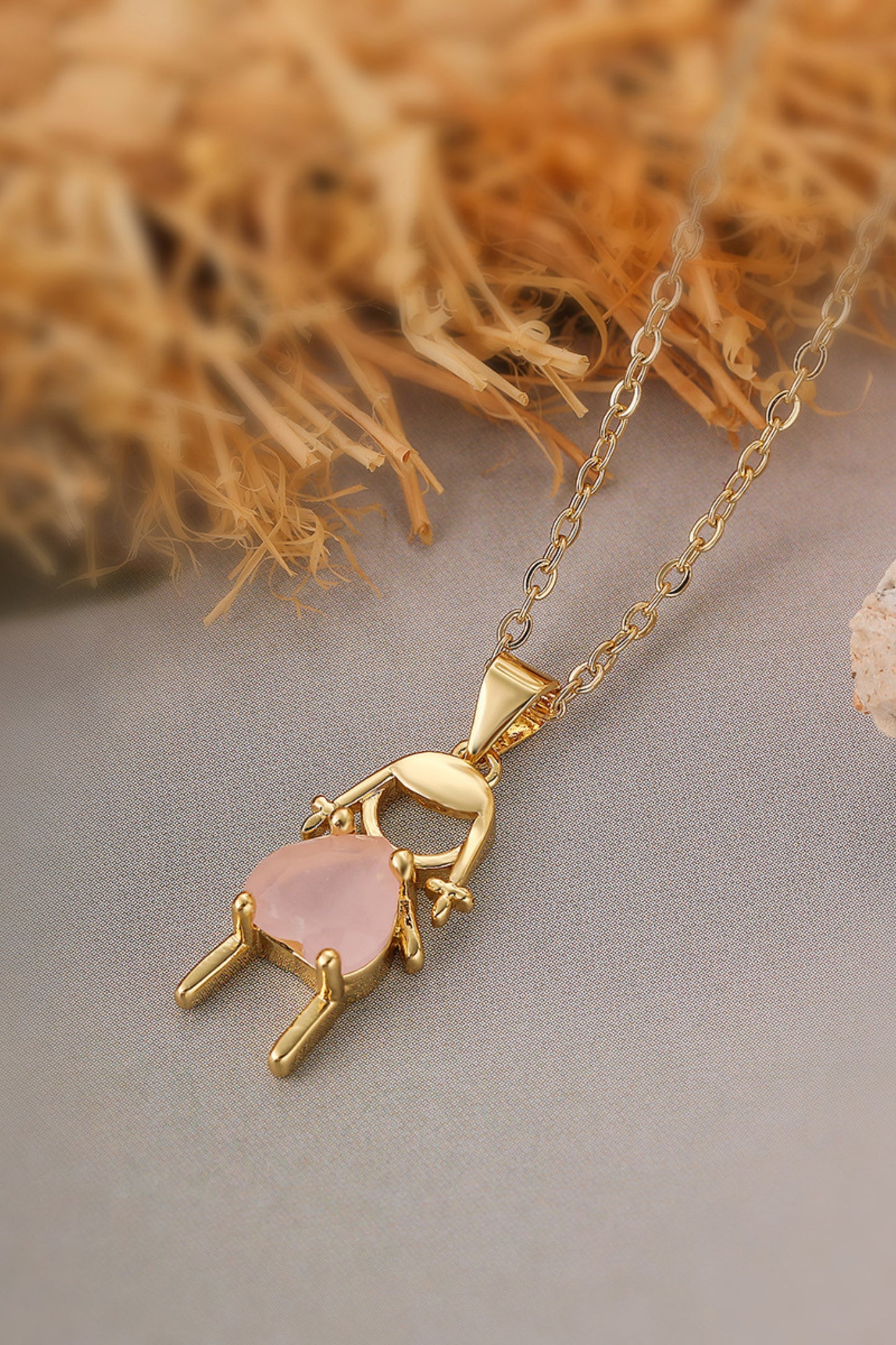 Couple's Cubic Zirconia Pendant Necklace