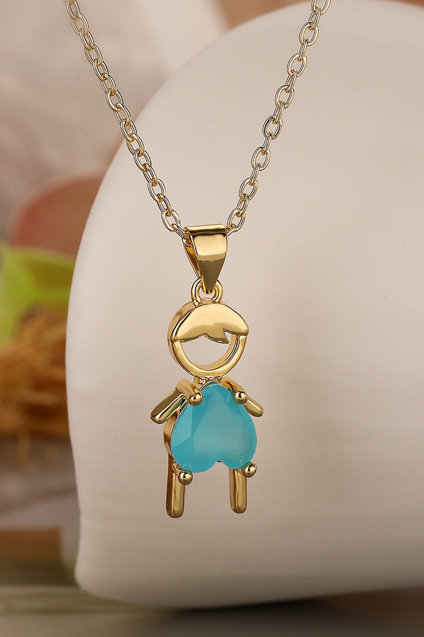Couple's Cubic Zirconia Pendant Necklace