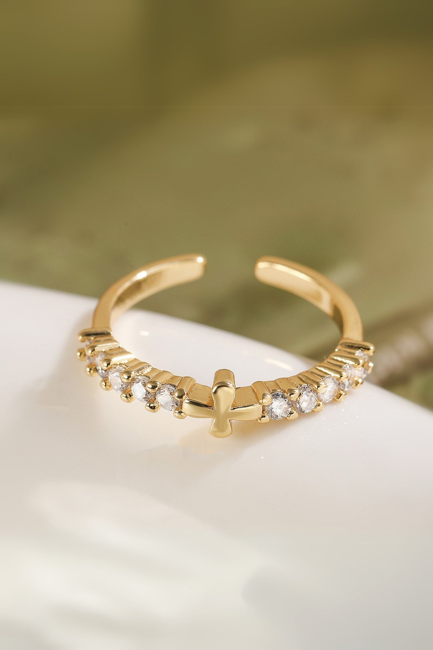Cross Full Diamond Ring