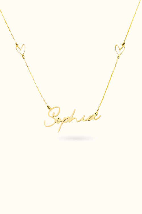 Custom Heart Name Necklace