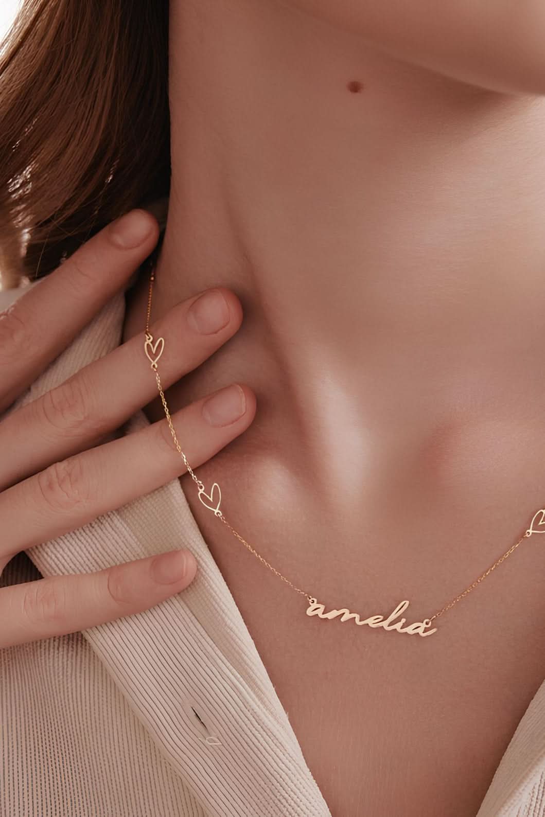 Custom Heart Name Necklace