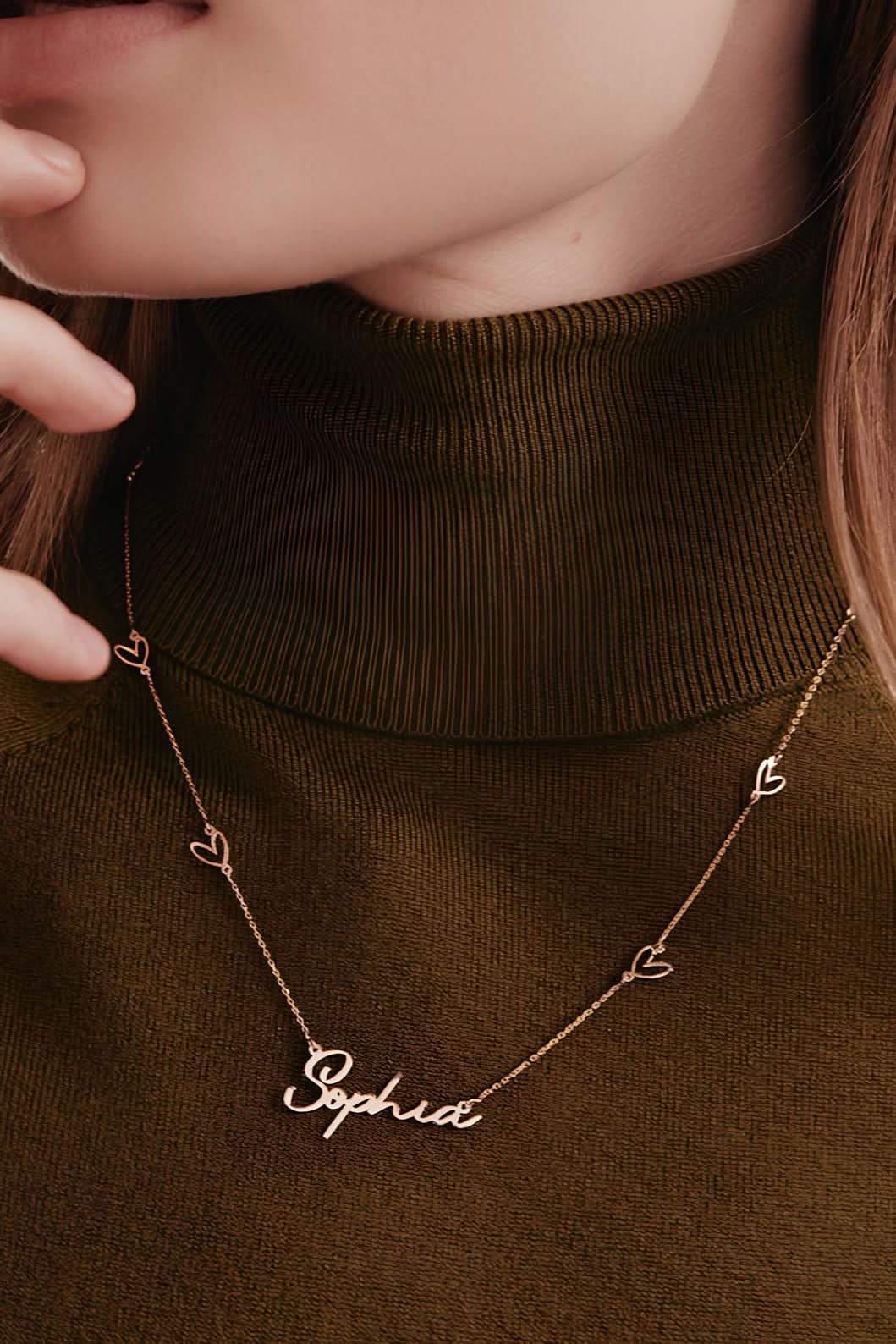 Custom Heart Name Necklace