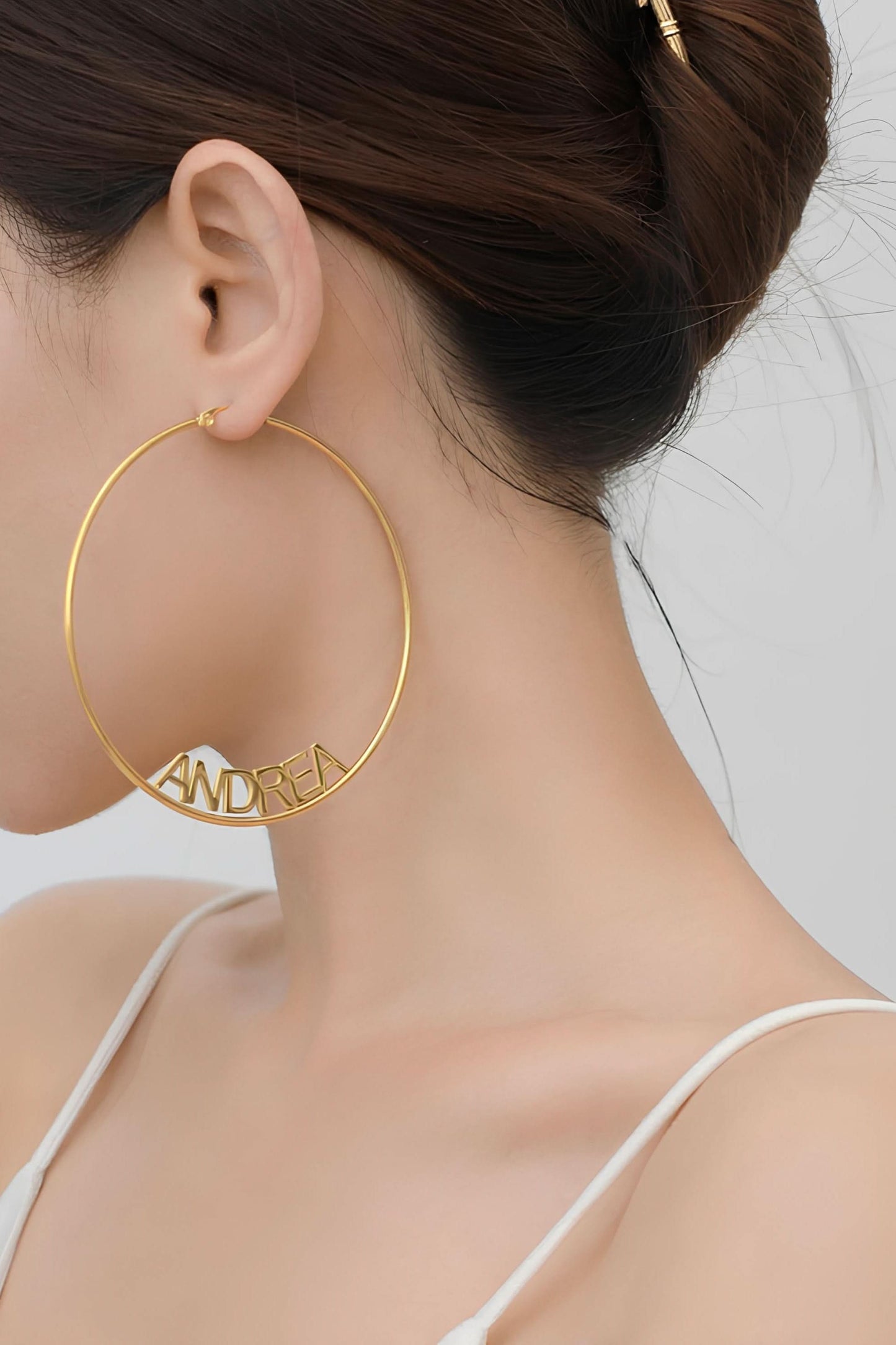 Custom Name Hoop Earrings