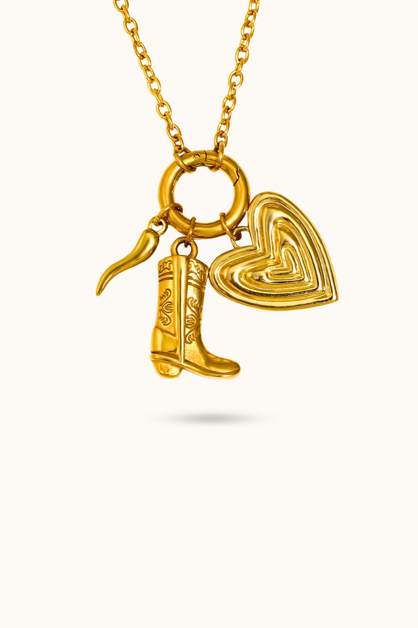 Denim Heart Necklace