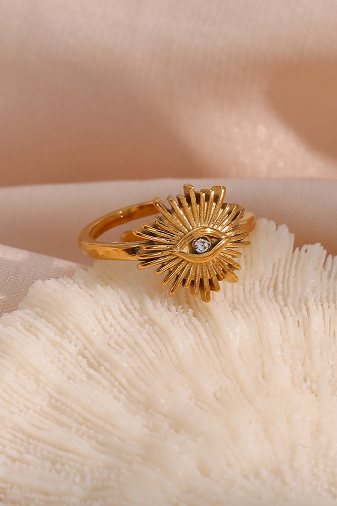 Diamond All Seeing Eye Open Ring