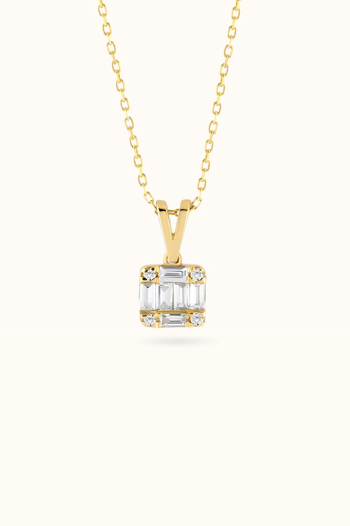 Diamond Baguette Necklace