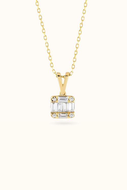 Diamond Baguette Necklace