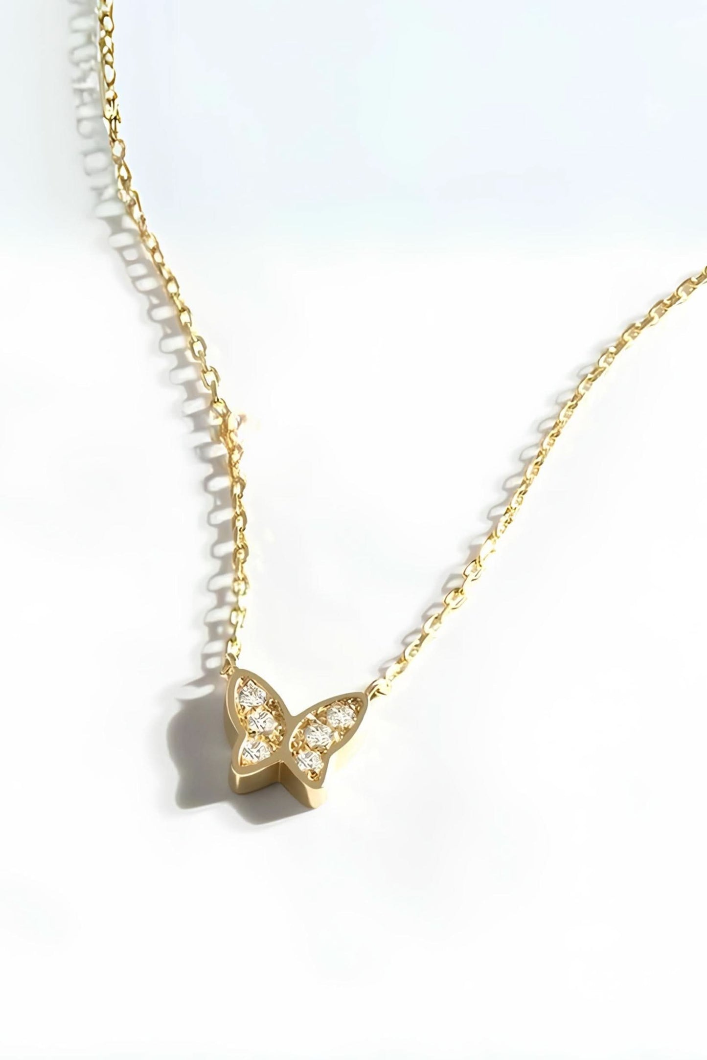 Diamond Butterfly Necklace