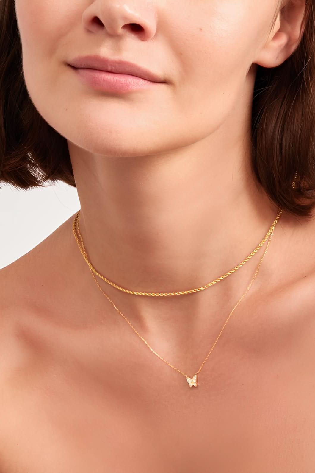 Diamond Butterfly Necklace