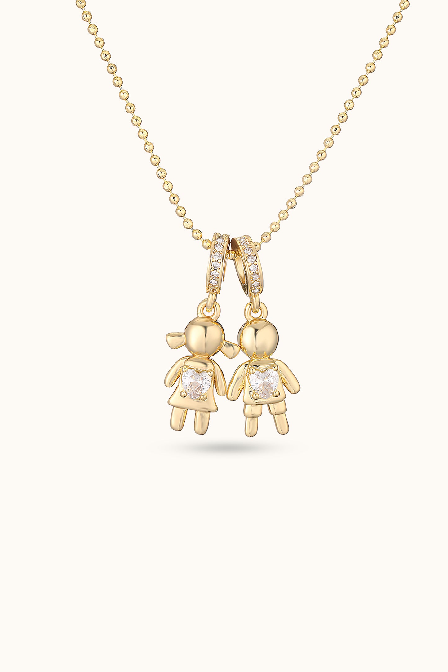 Diamond Couple Pendant Necklace