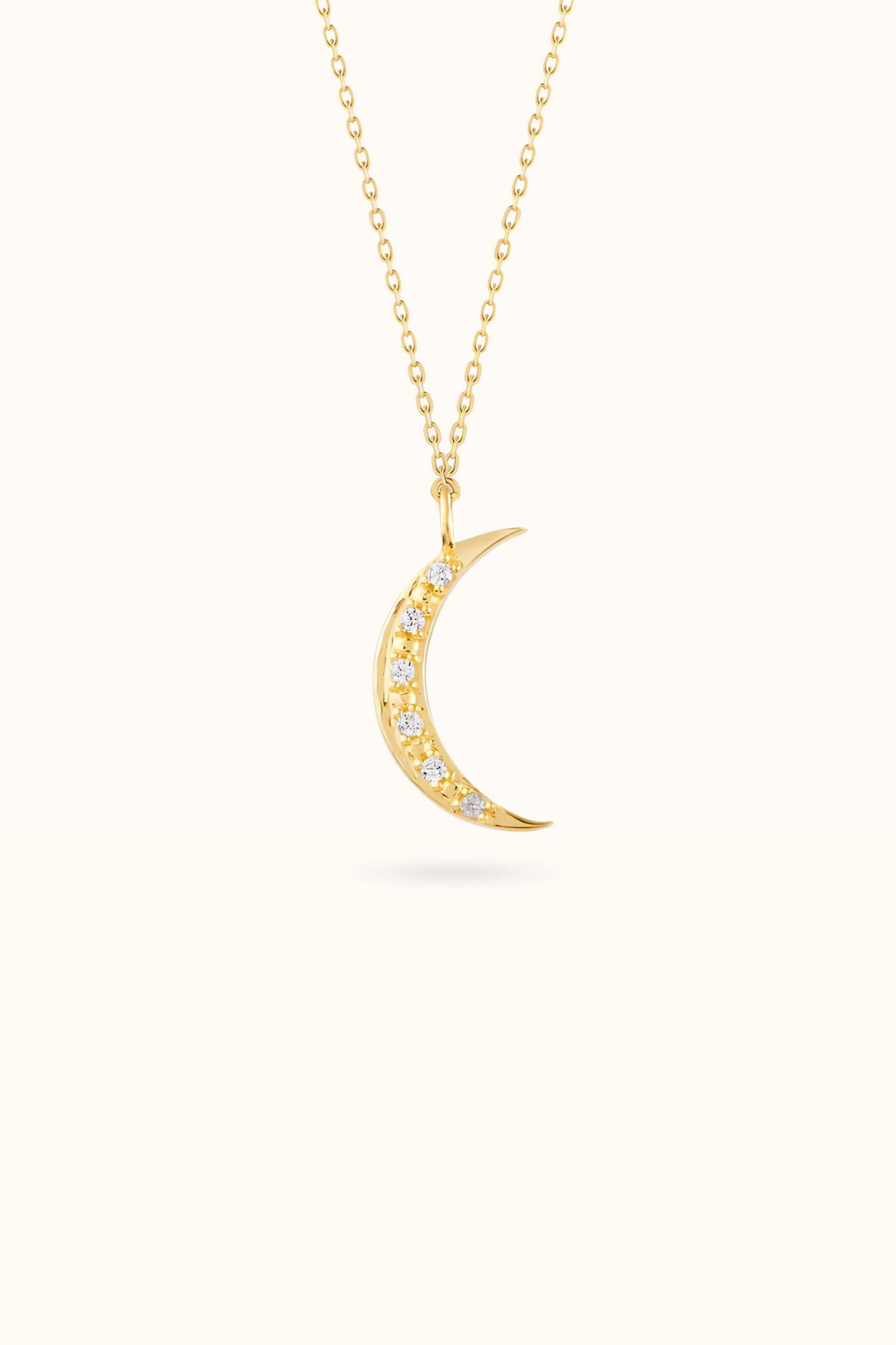 Diamond Crescent Moon Necklace