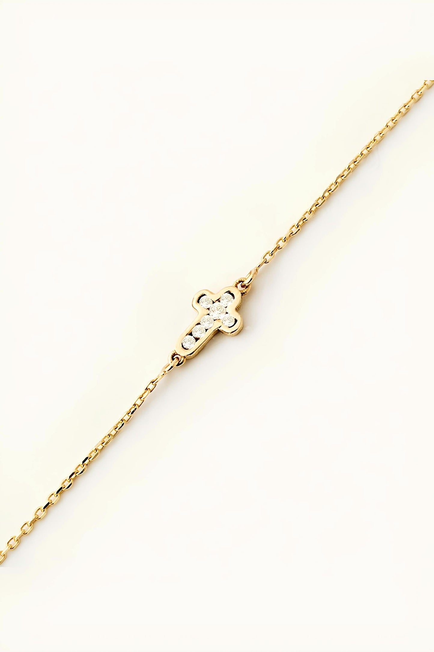 Diamond Cross Bracelet
