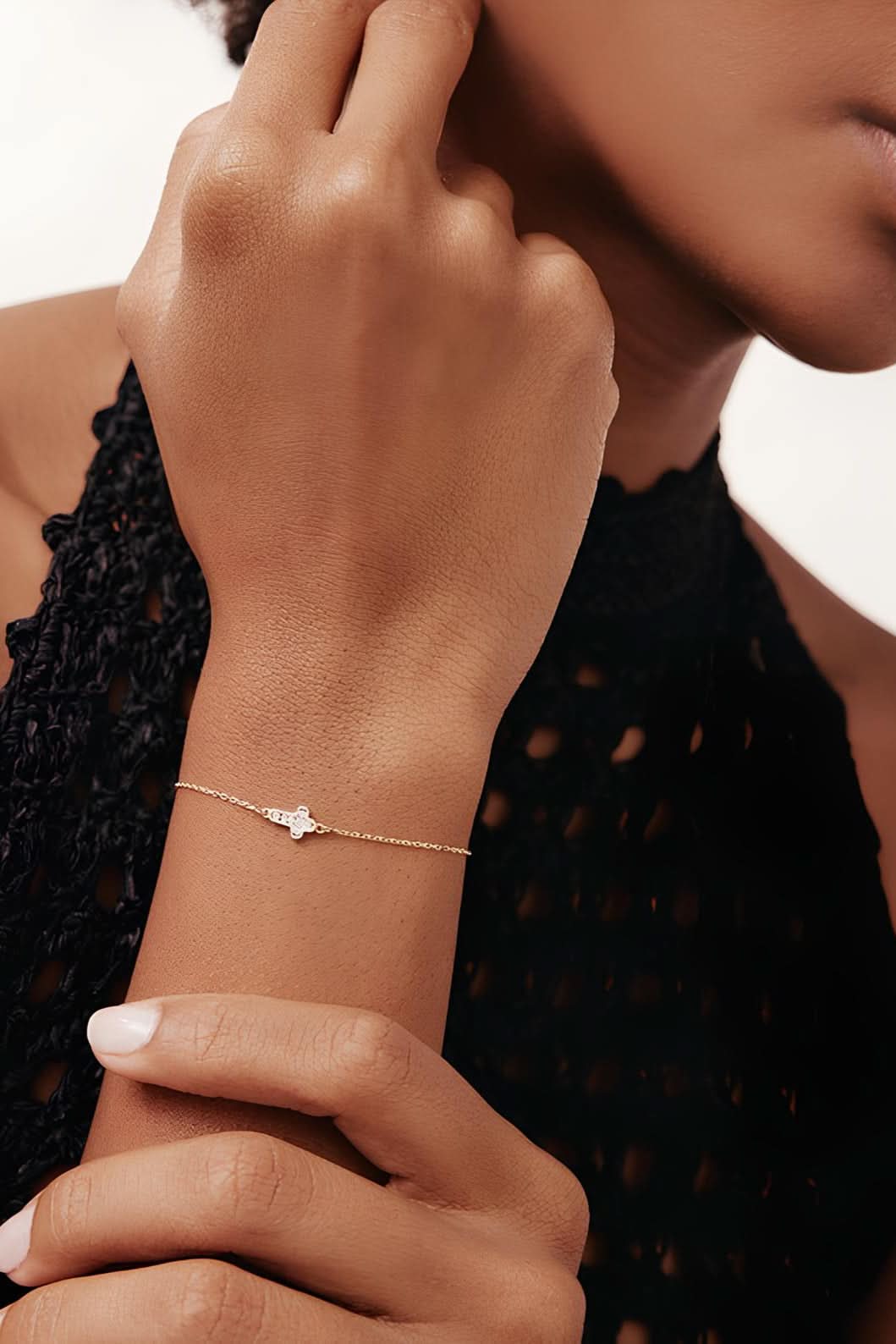 Diamond Cross Bracelet