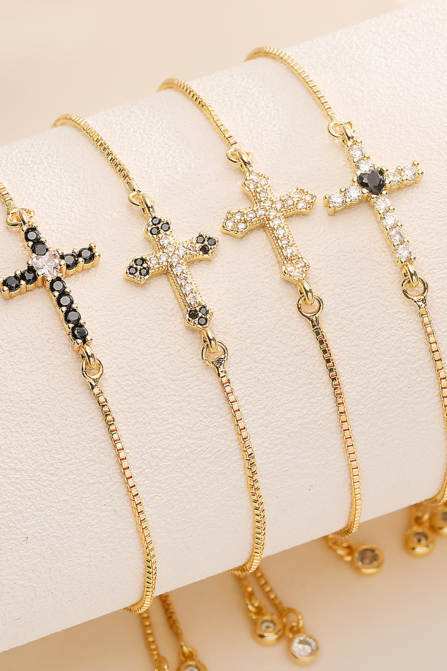 Diamond Cross Pope Bracelet