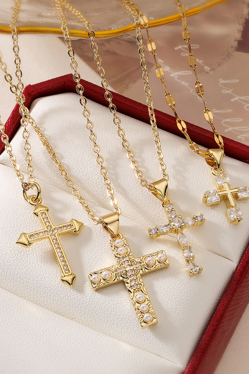 Diamond Cross in Cross Necklace