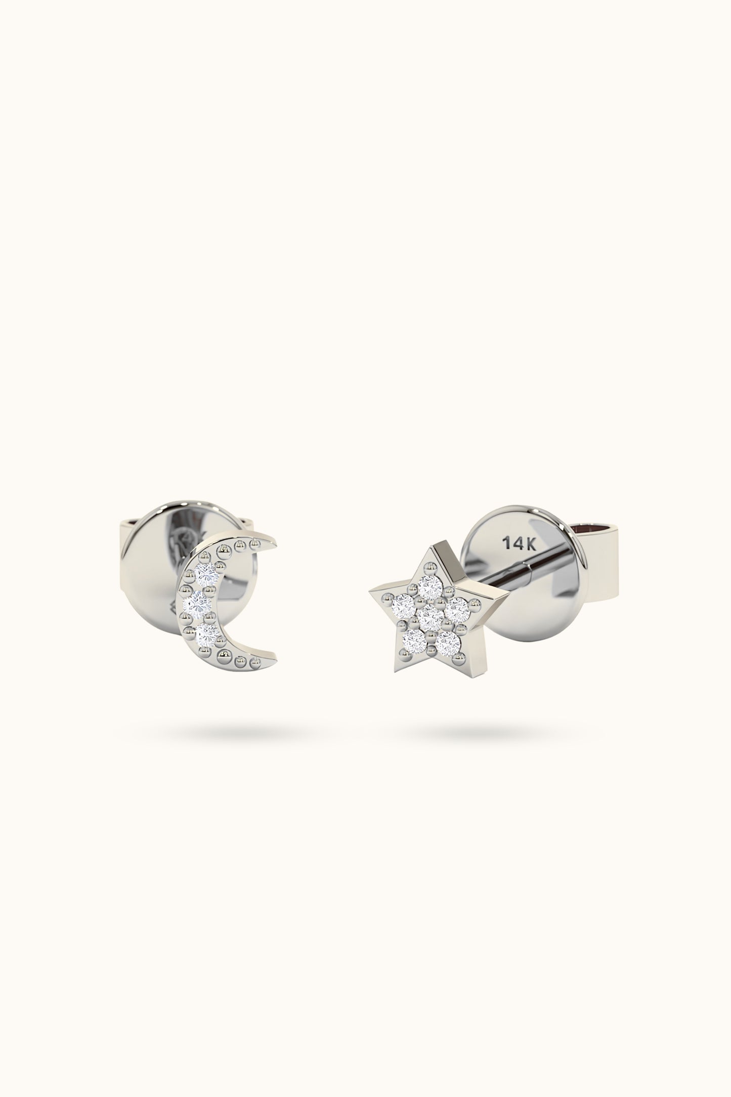 Diamond Flower Stud Earrings