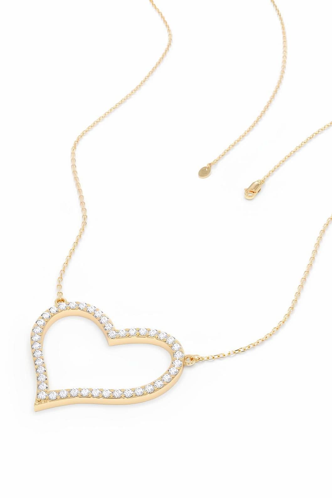 Diamond Heart Pendant Heart Necklace