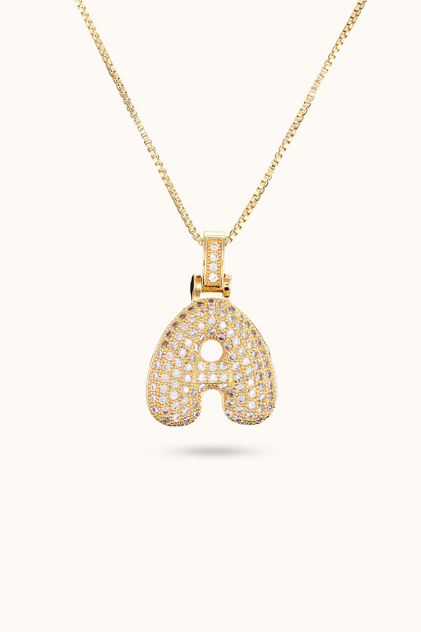 Diamond Initial Name Pendant Necklace