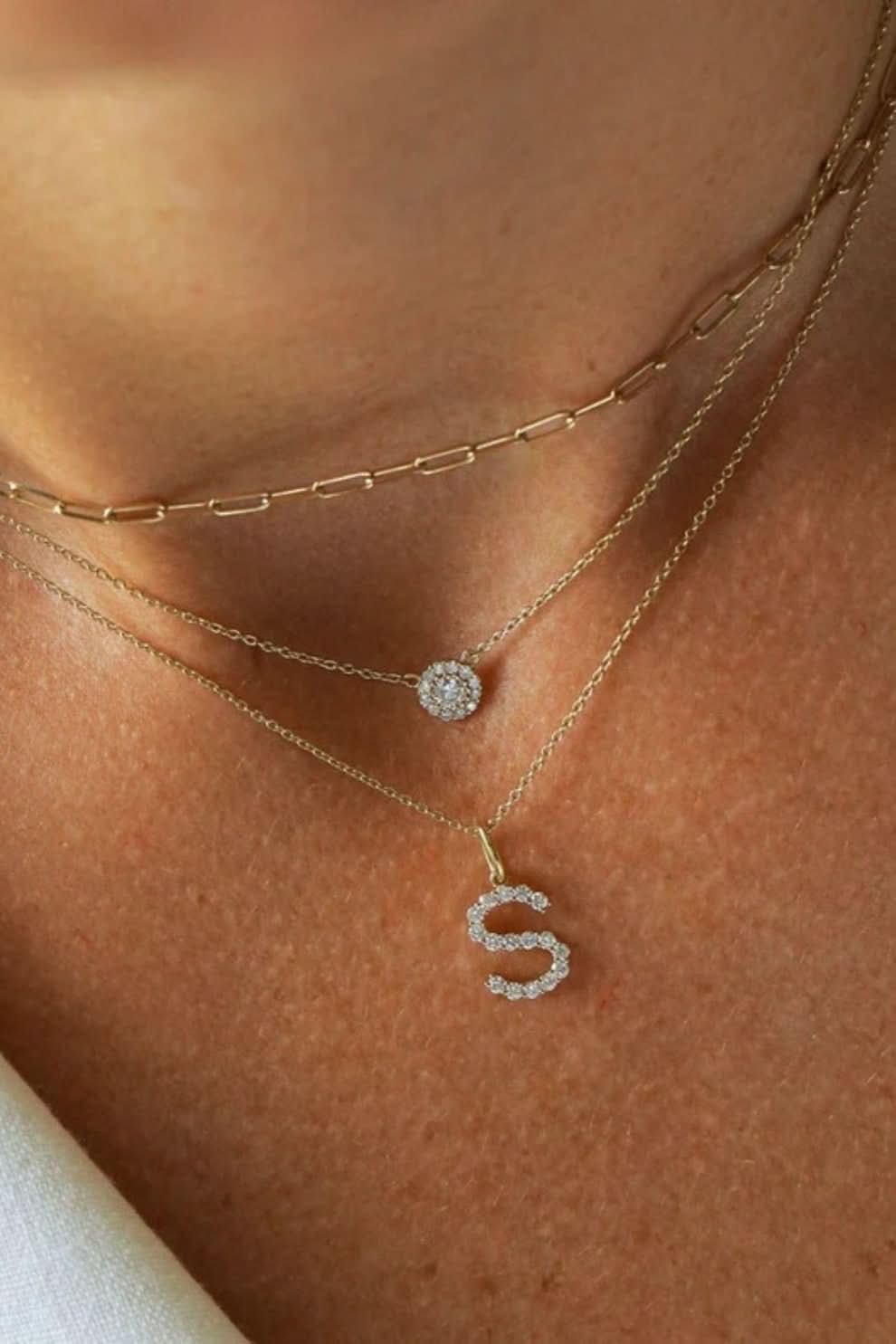 Diamond Initial Necklace