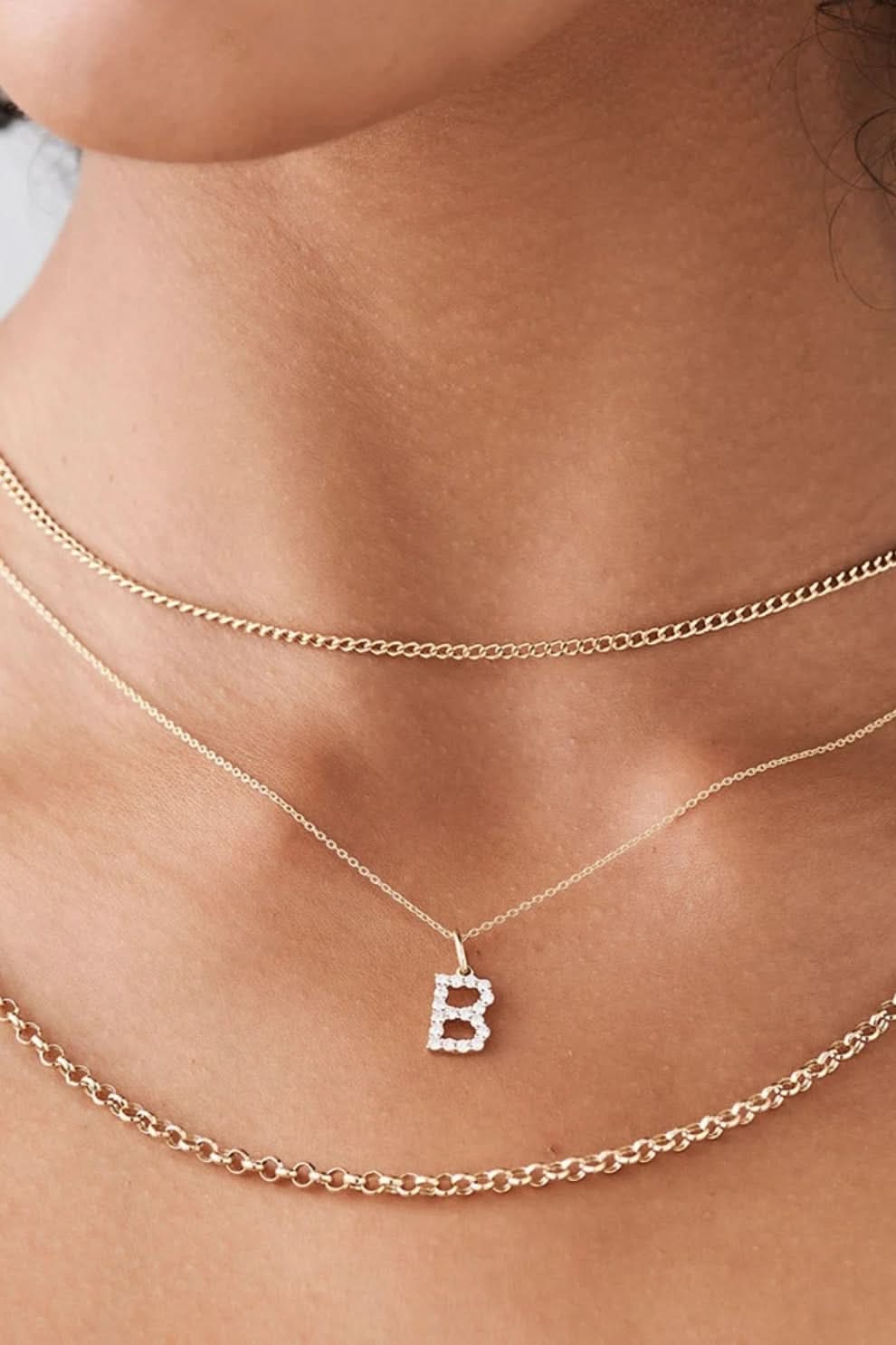 Diamond Initial Necklace