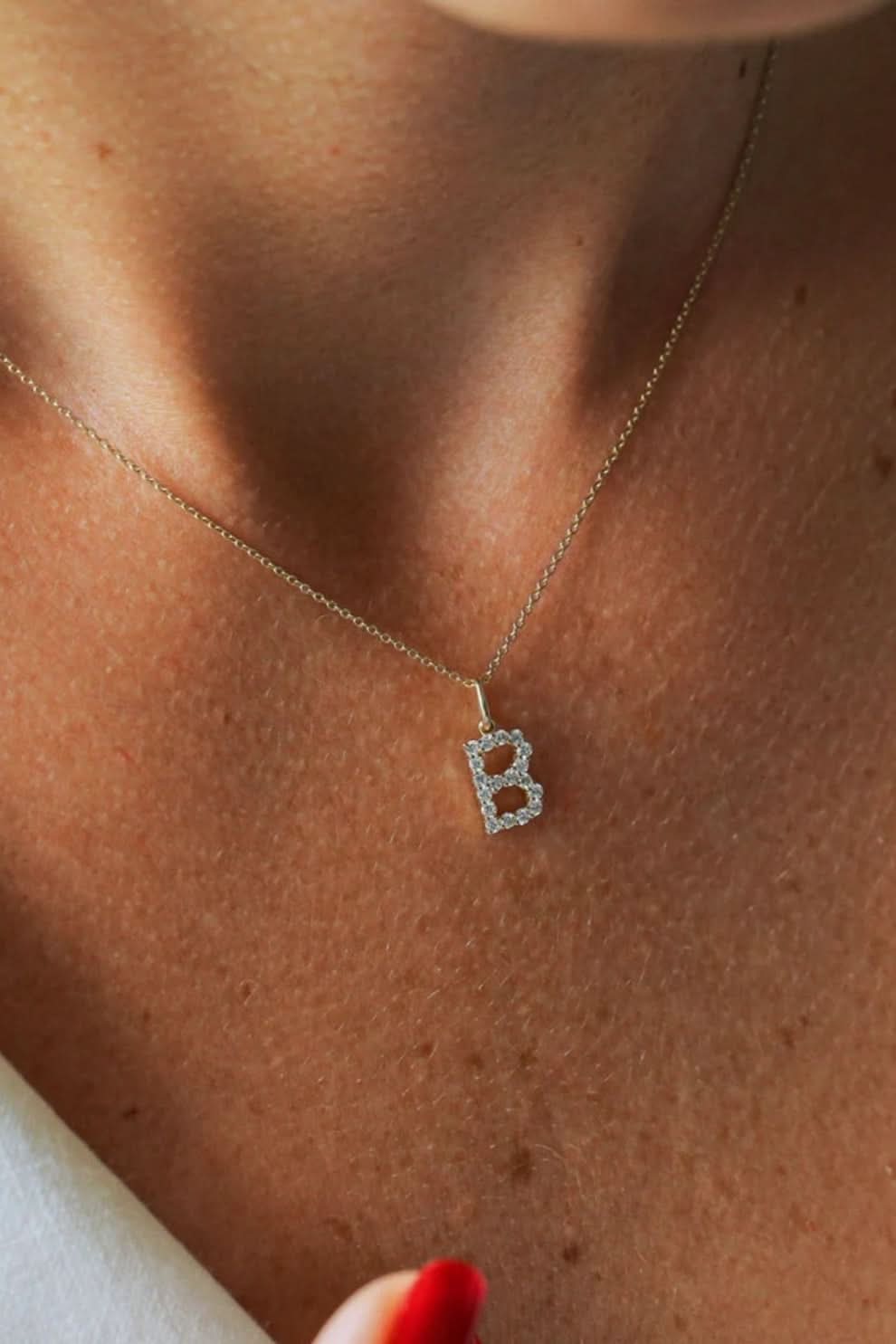 Diamond Initial Necklace