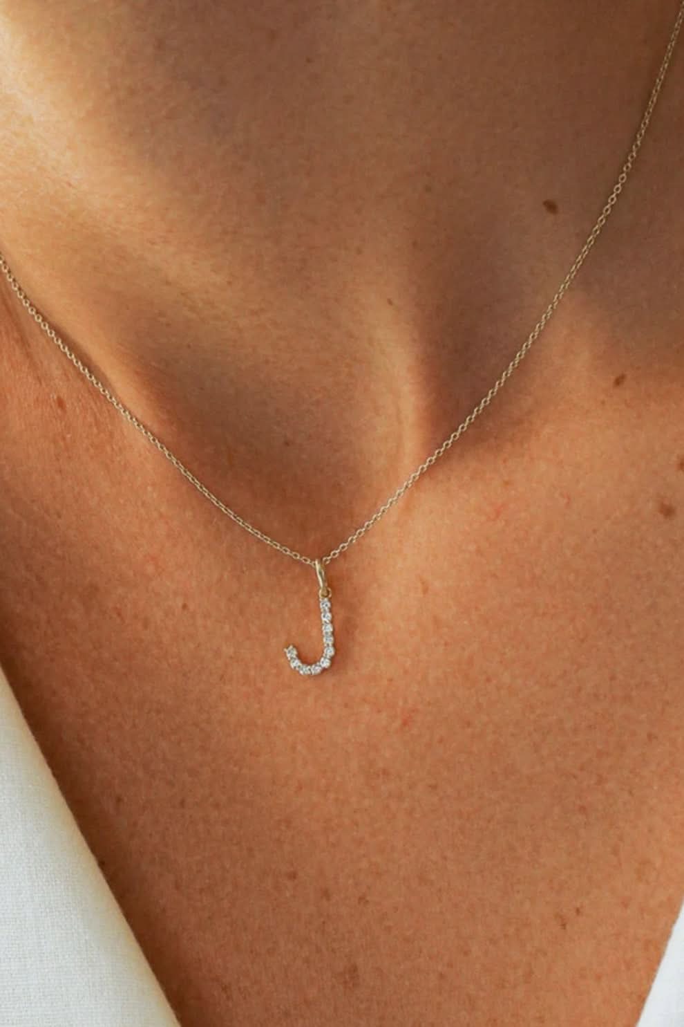 Diamond Initial Necklace