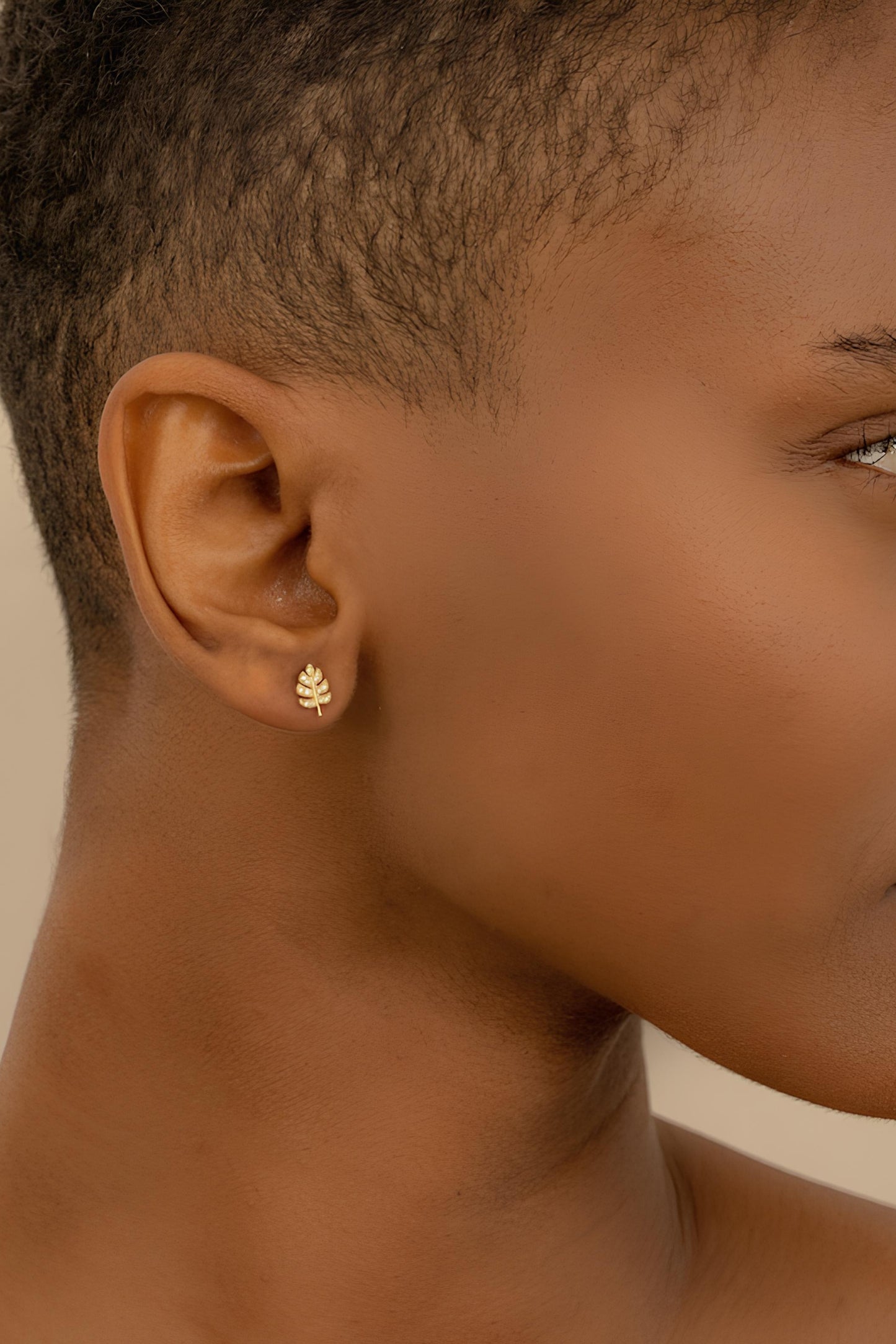 Diamond Leaf Earrings