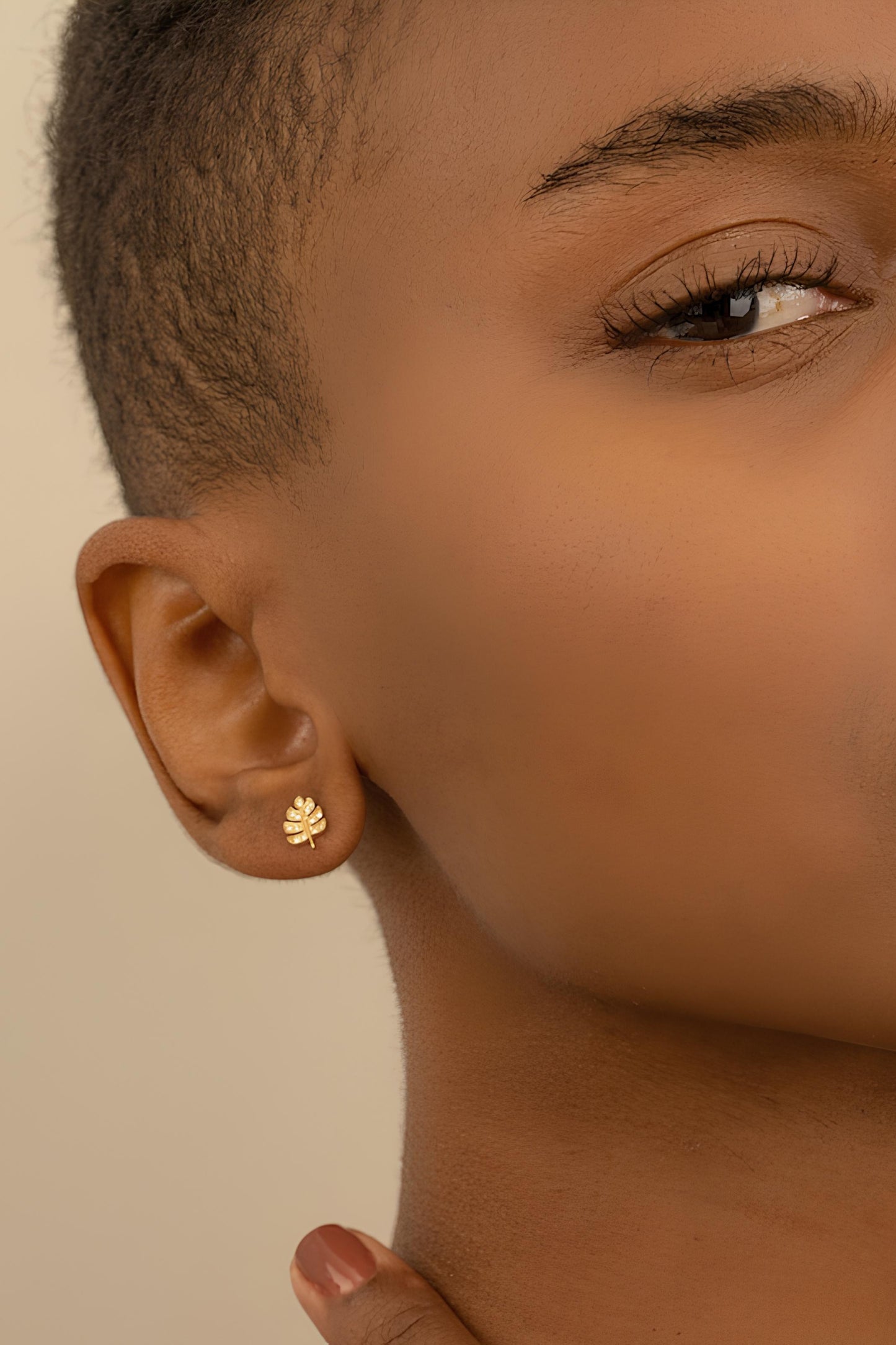 Diamond Leaf Earrings