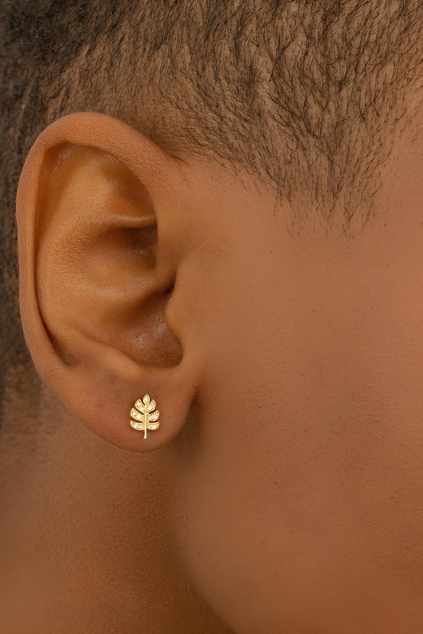 Diamond Leaf Earrings