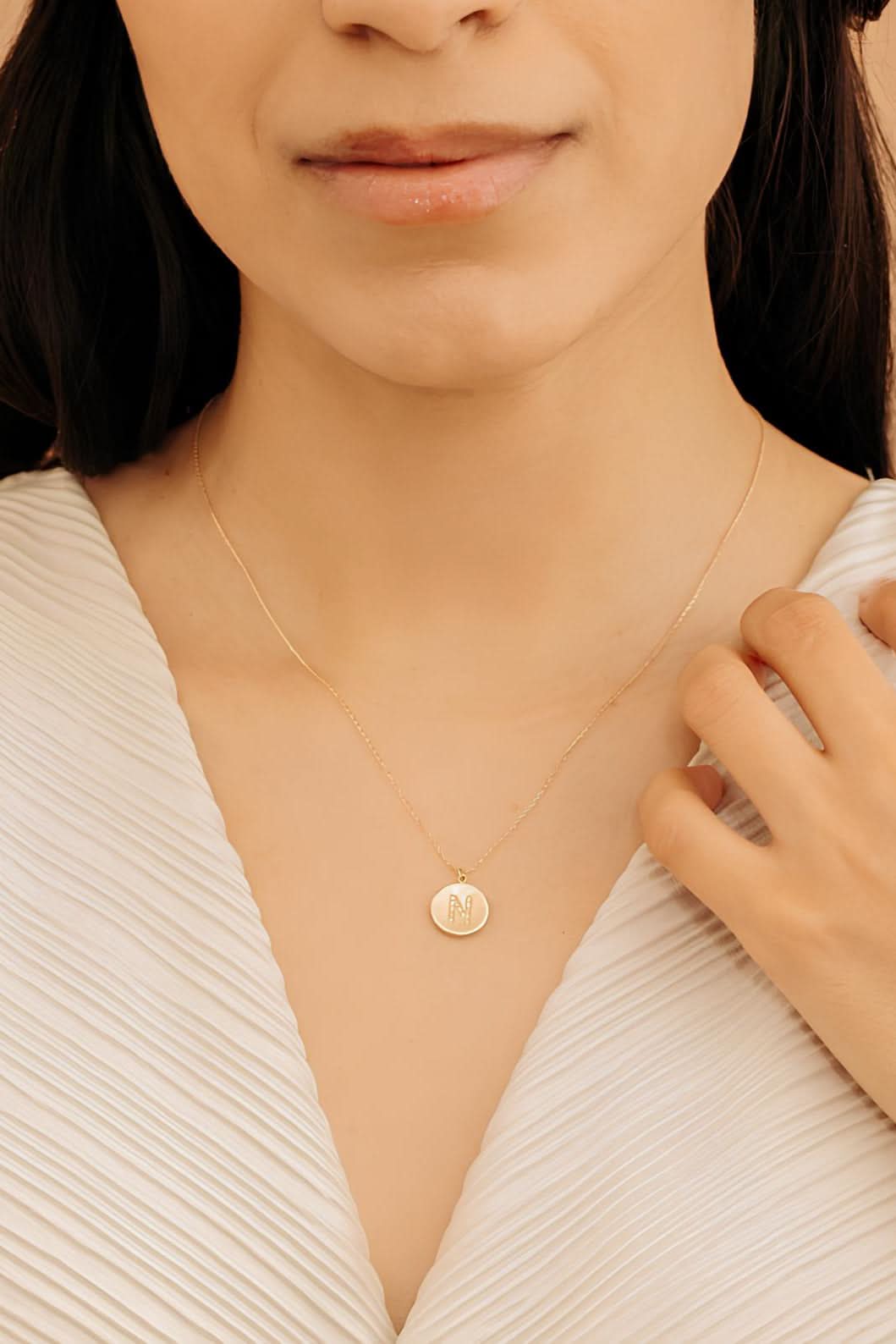 Diamond Letter Initial Necklace