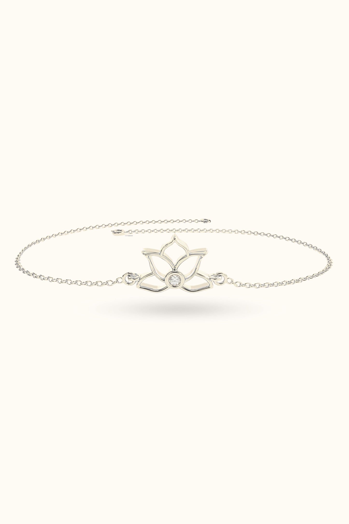 Diamond Lotus Bracelet
