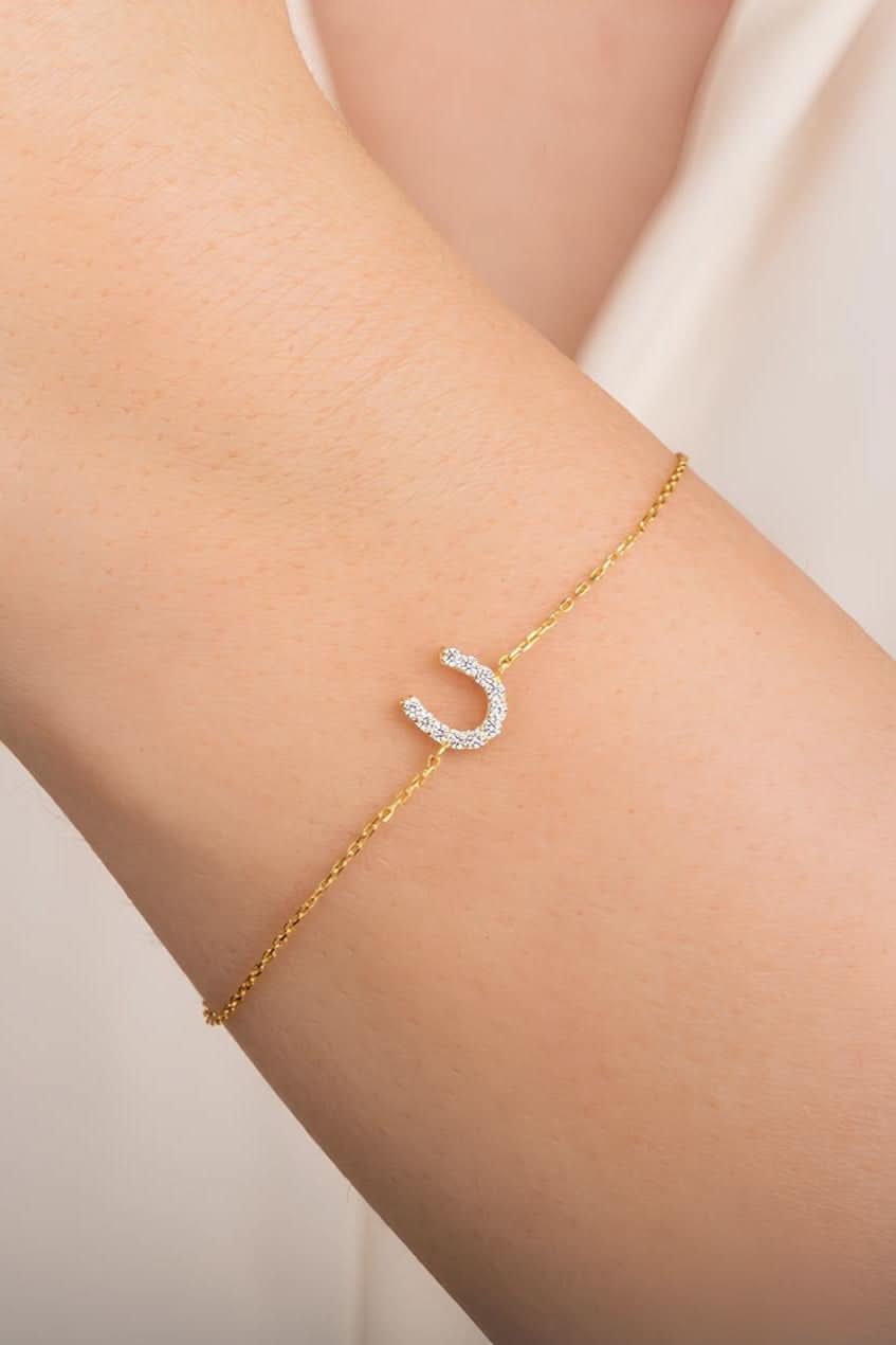 Diamond Lucky Horseshoe Bracelet