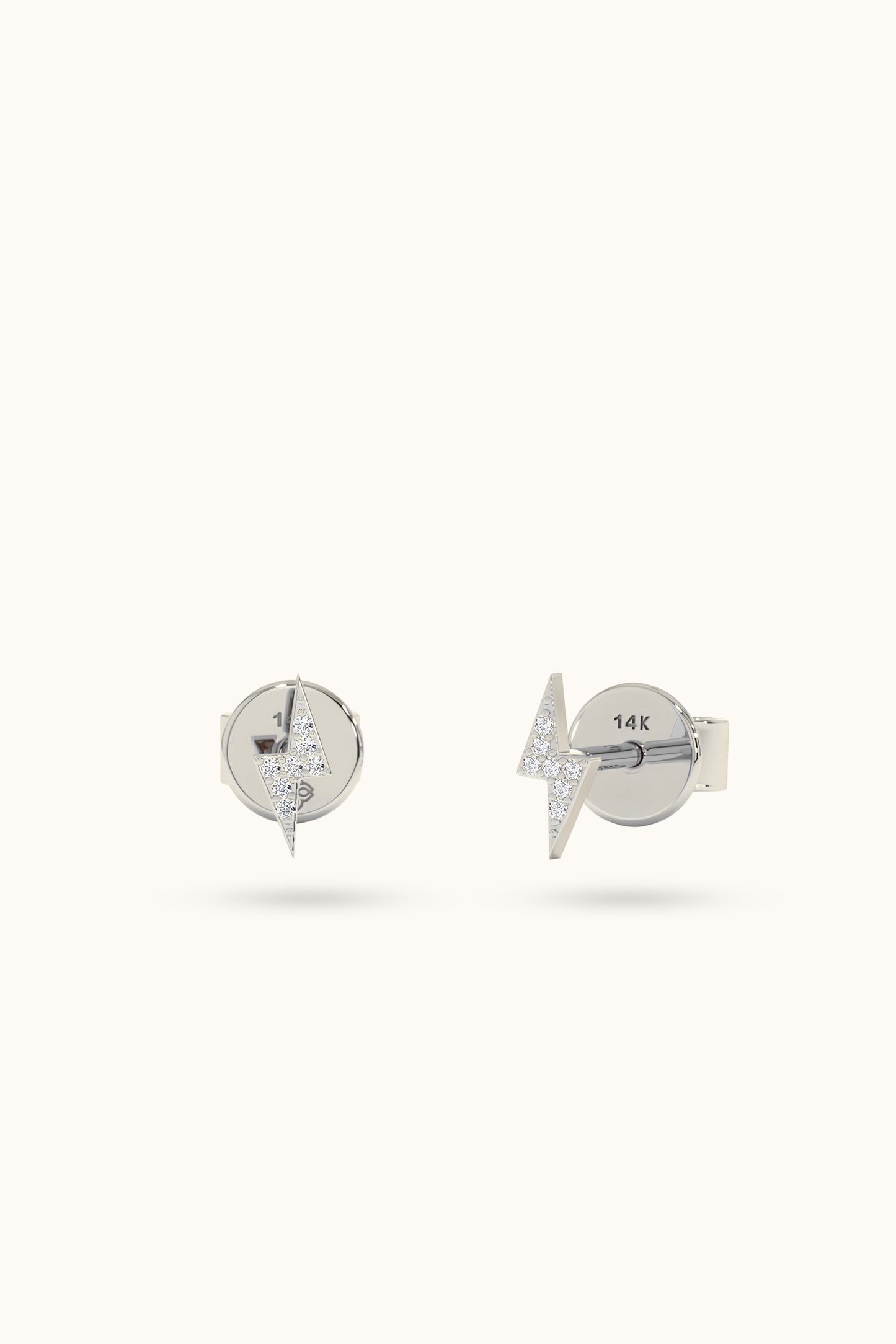 Diamond Mini Lightning Bolt Studs Earring