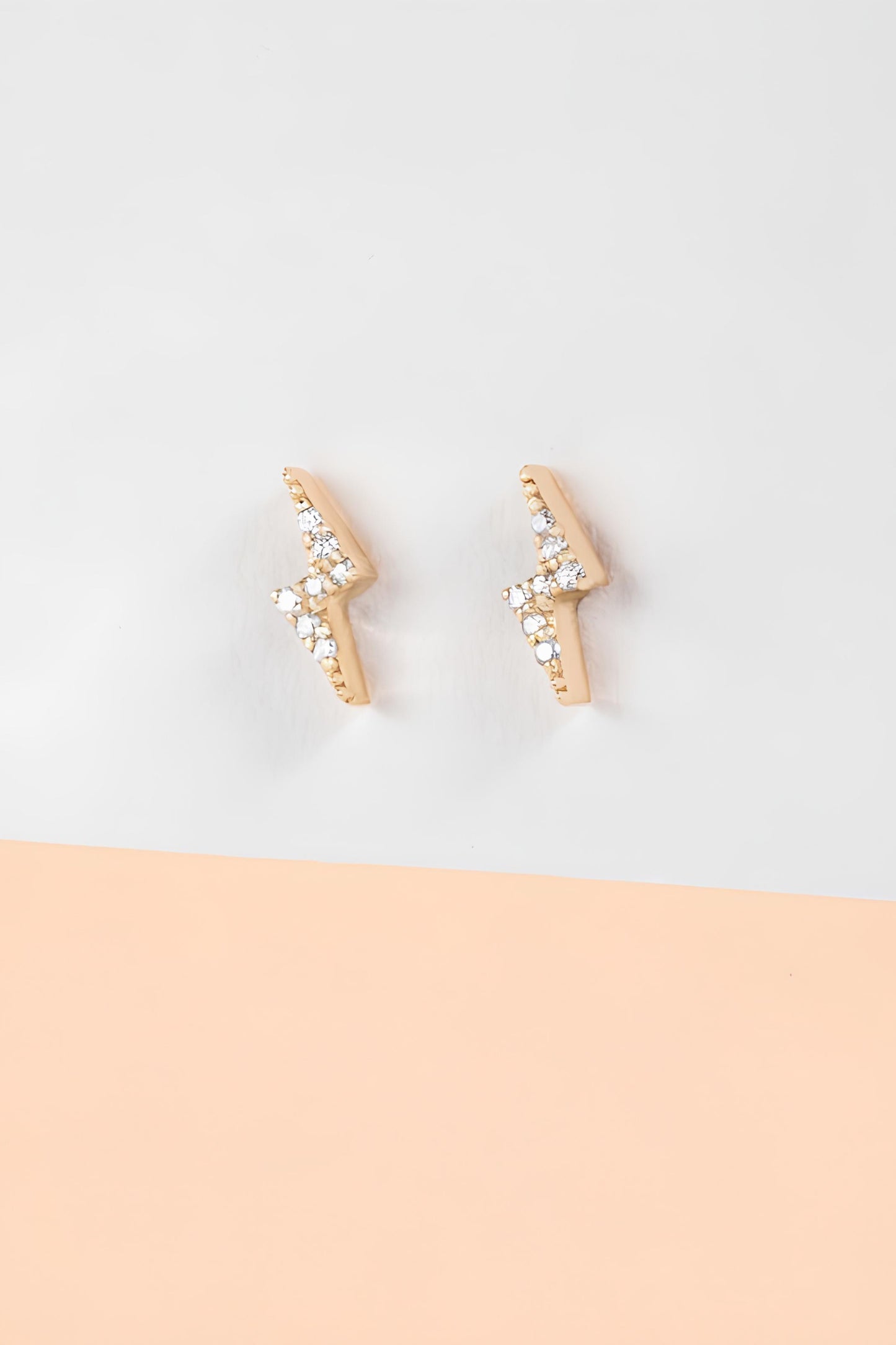Diamond Mini Lightning Bolt Studs Earring