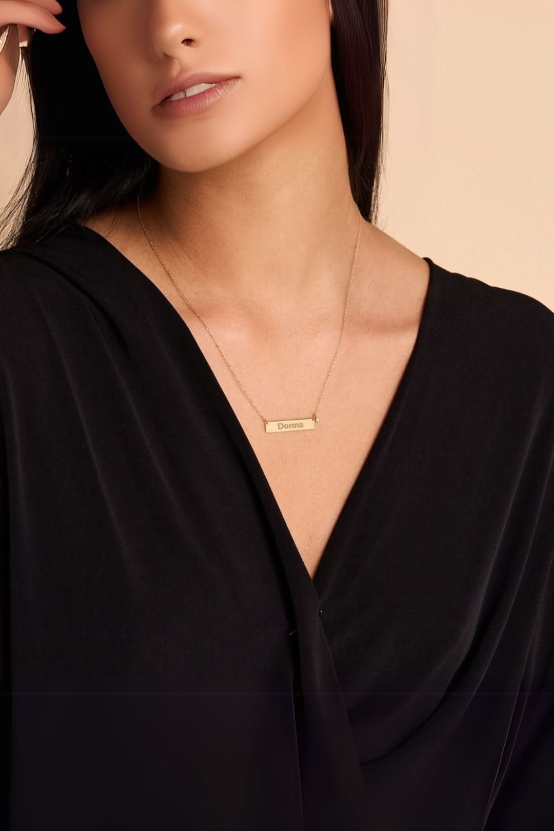 Diamond Name Bar Necklace