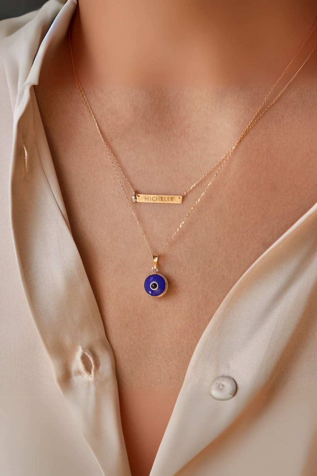 Diamond Name Bar Necklace