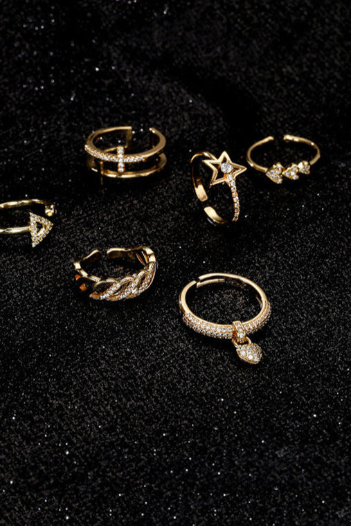 Diamond Tiny Cross Ring