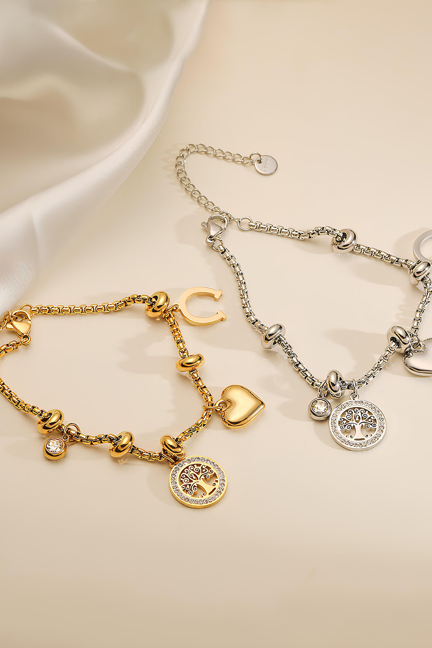 Diamond Tree of Life Pendant Bracelet