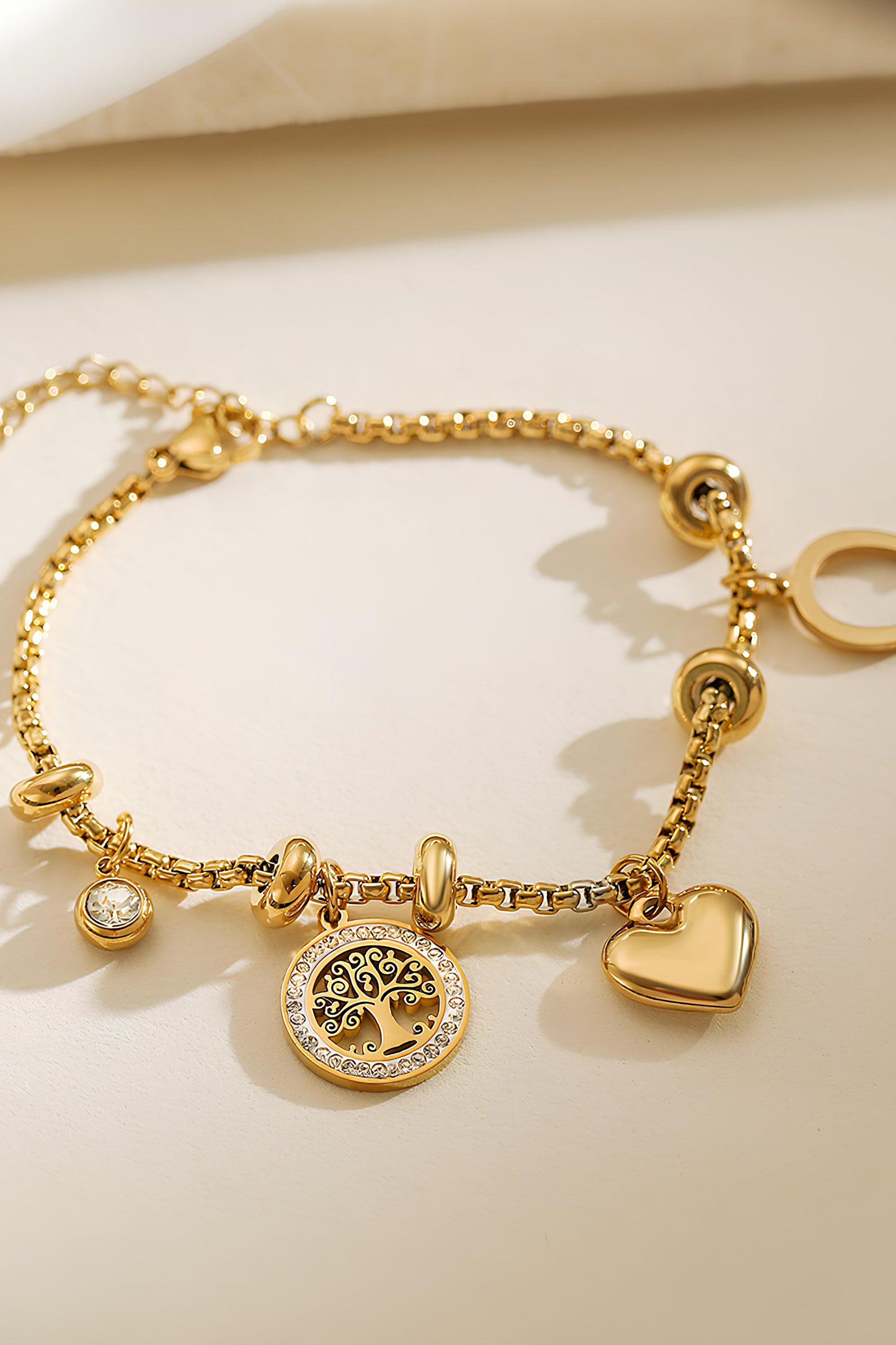 Diamond Tree of Life Pendant Bracelet
