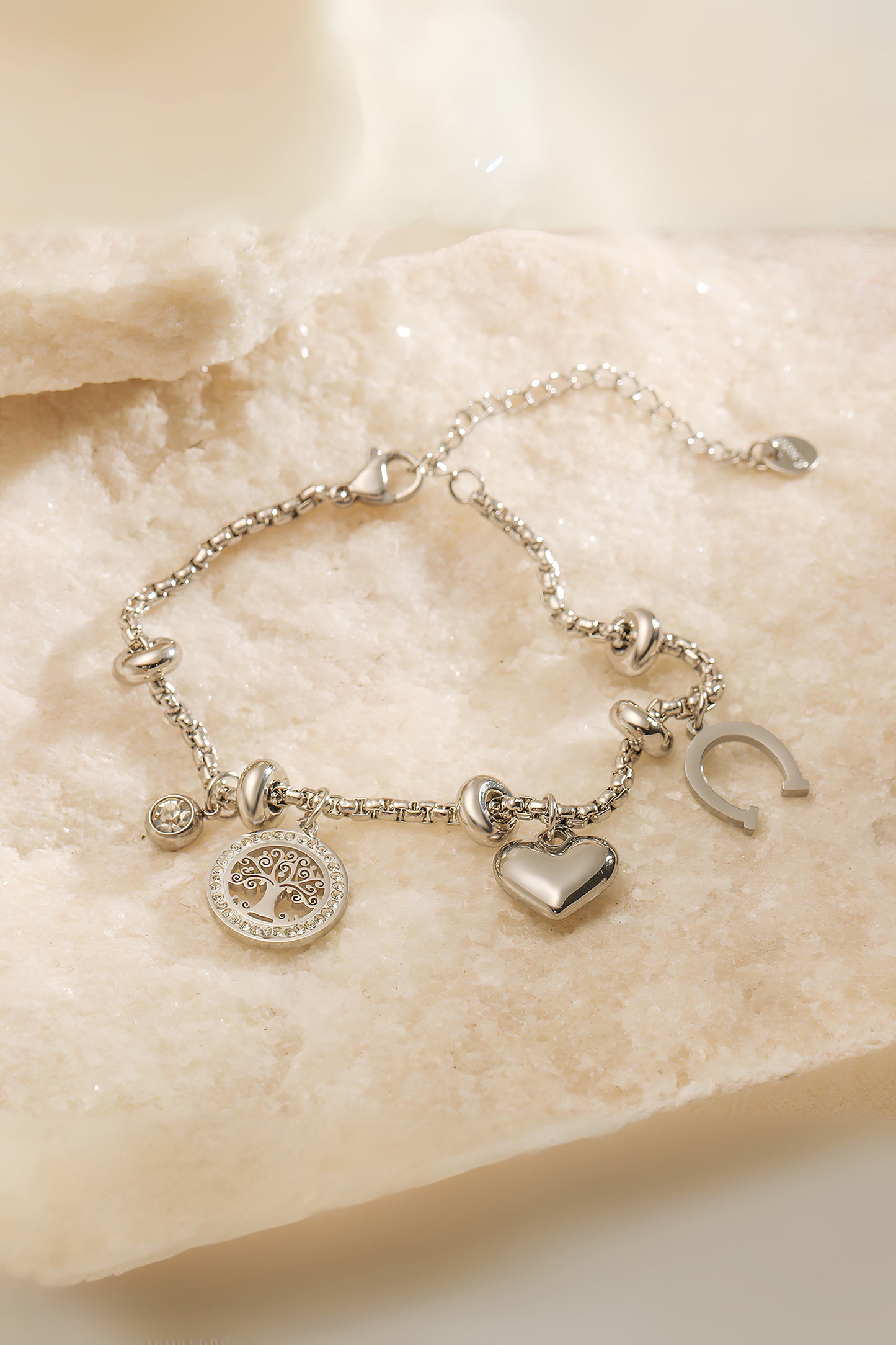 Diamond Tree of Life Pendant Bracelet