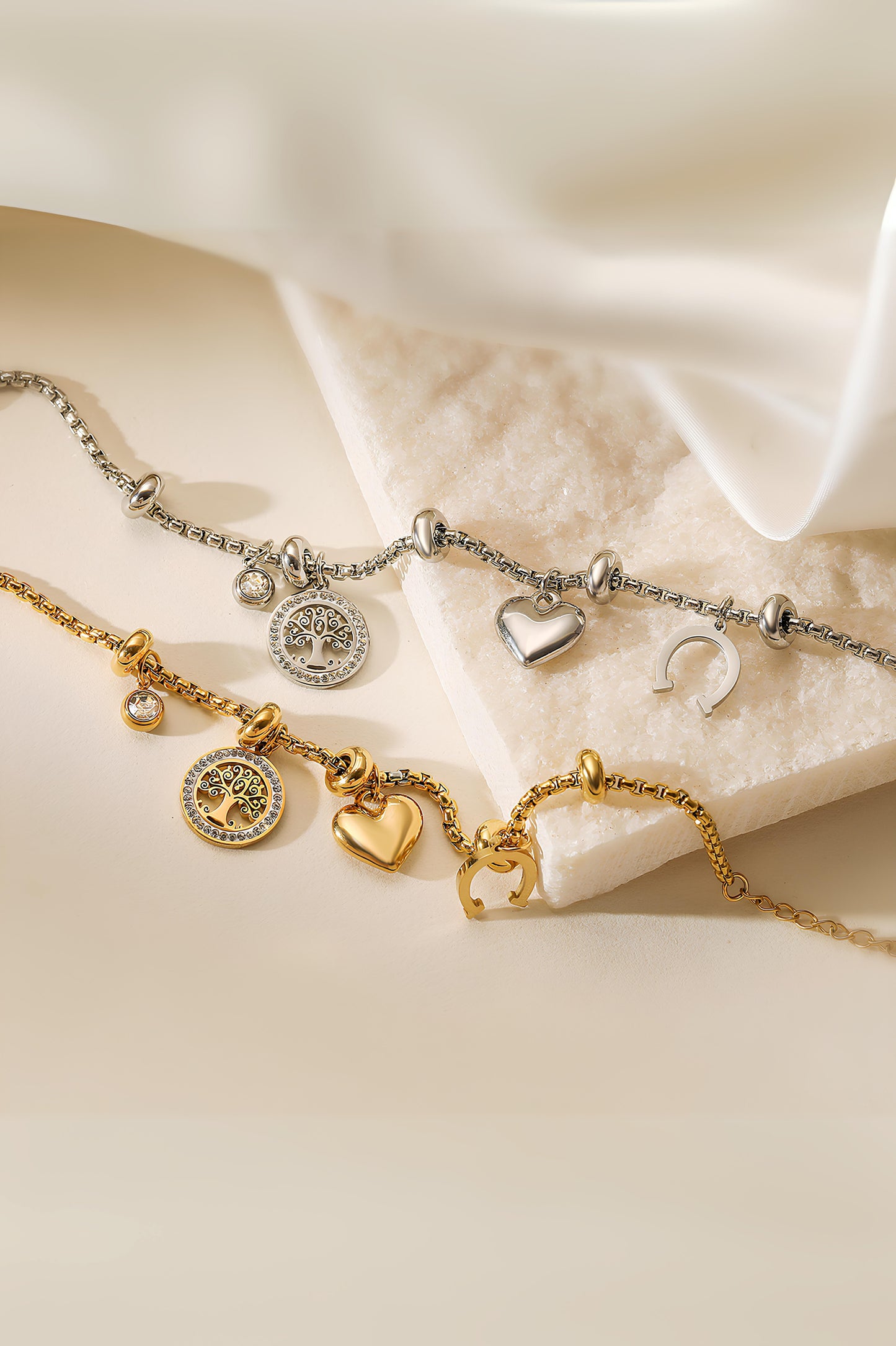 Diamond Tree of Life Pendant Bracelet
