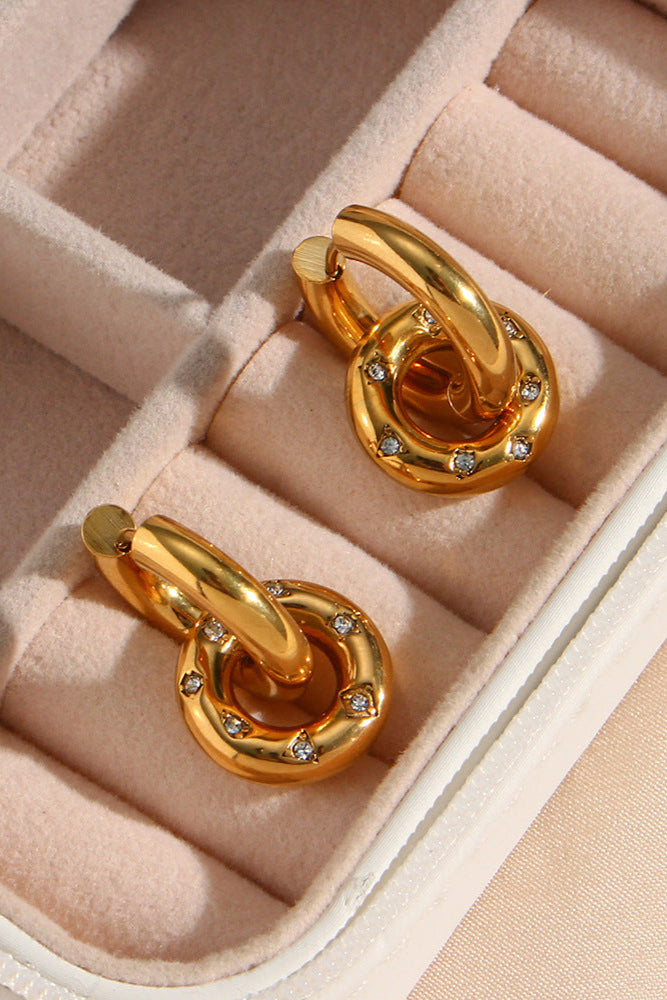 Donut Pendant Earring
