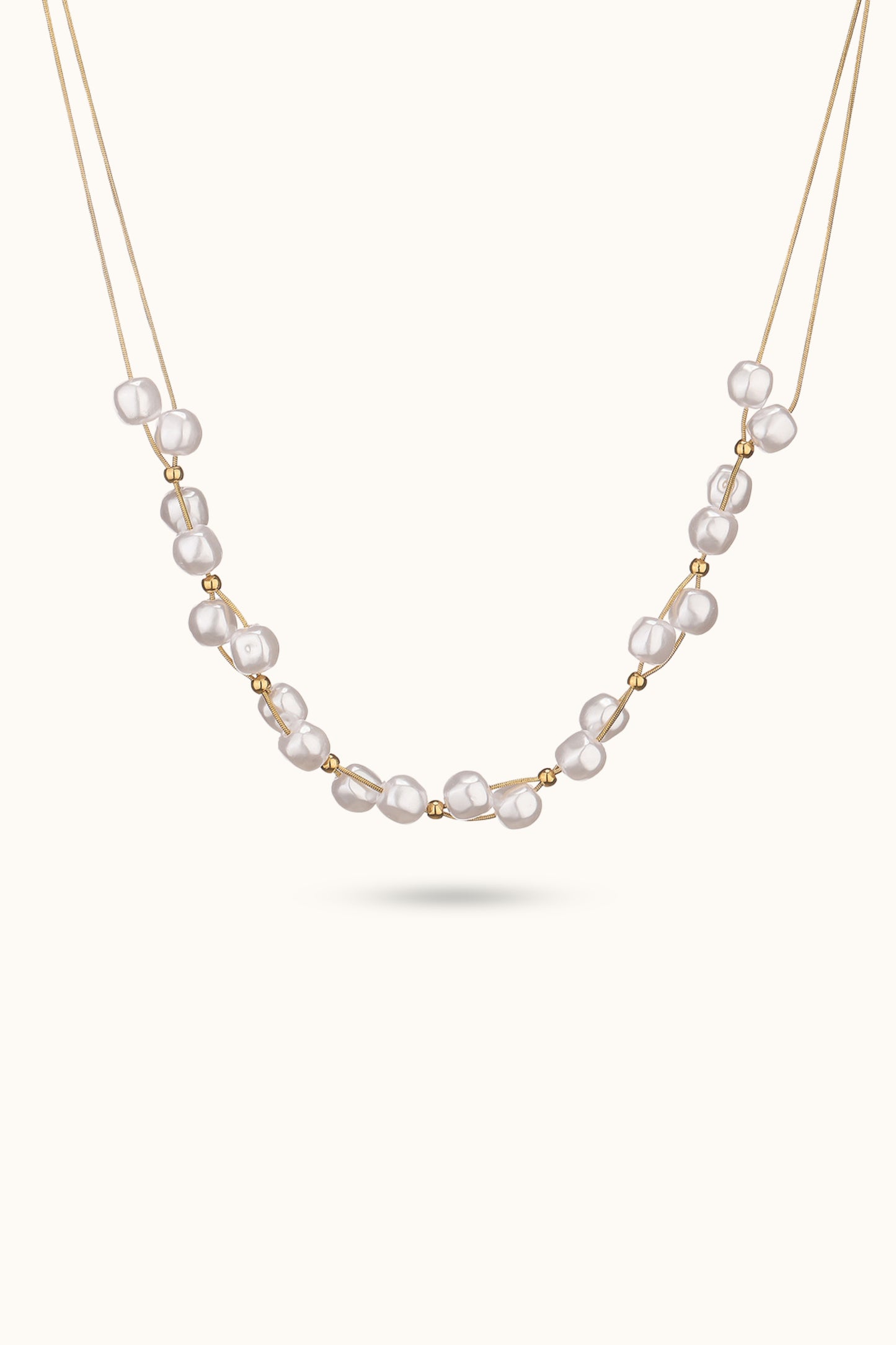 Double-layer Freshwater Pearl Stacked Necklace