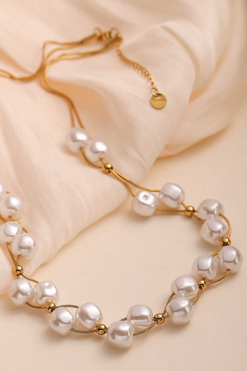 Double-layer Freshwater Pearl Stacked Necklace